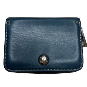 Blue Gray Bally Credit Card Business Card Coin Holder